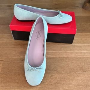 Talbot’s Bobbie 2 Seafoam Blue Suede Ballet Flats Slip On
